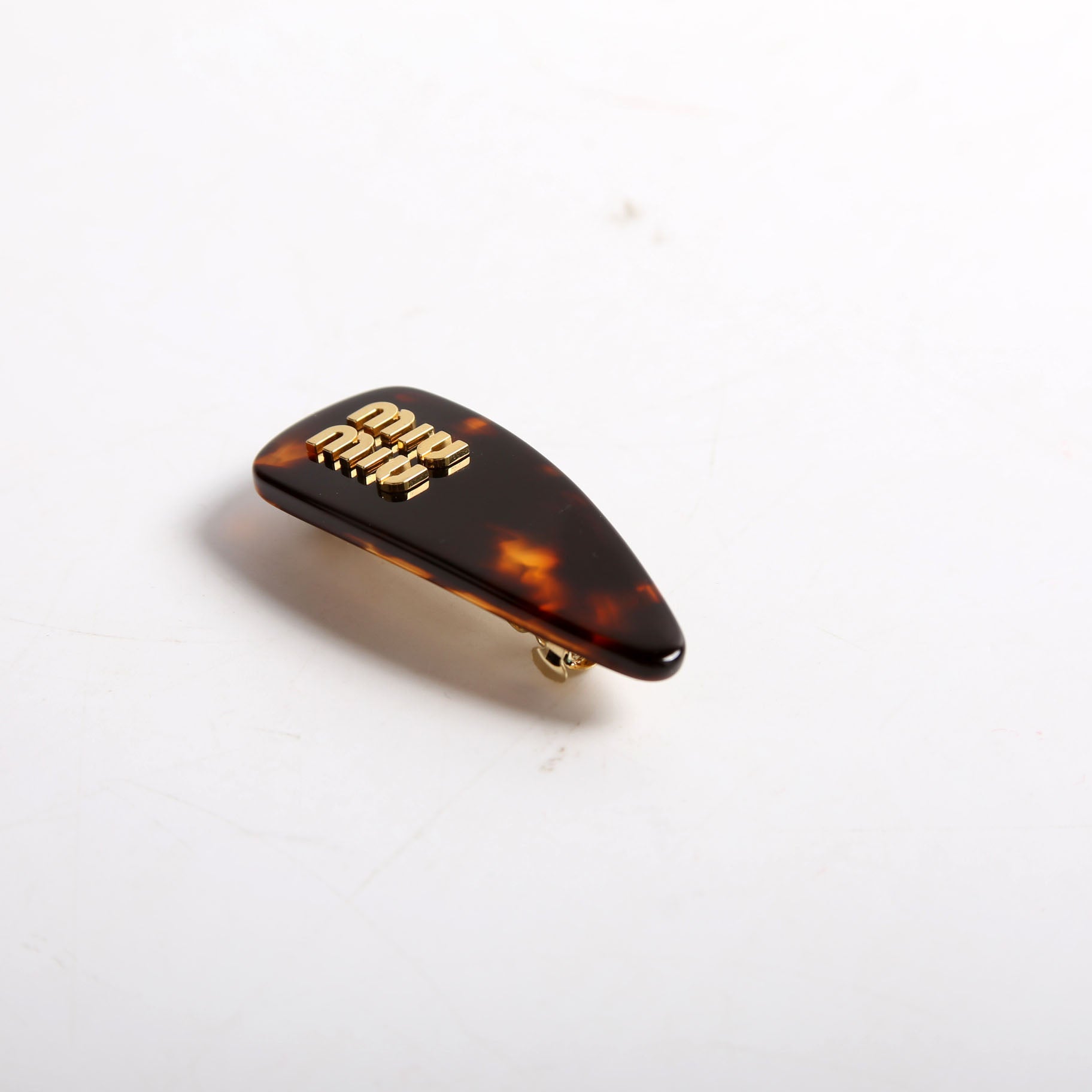 Logo Hair Clip Tortoise
