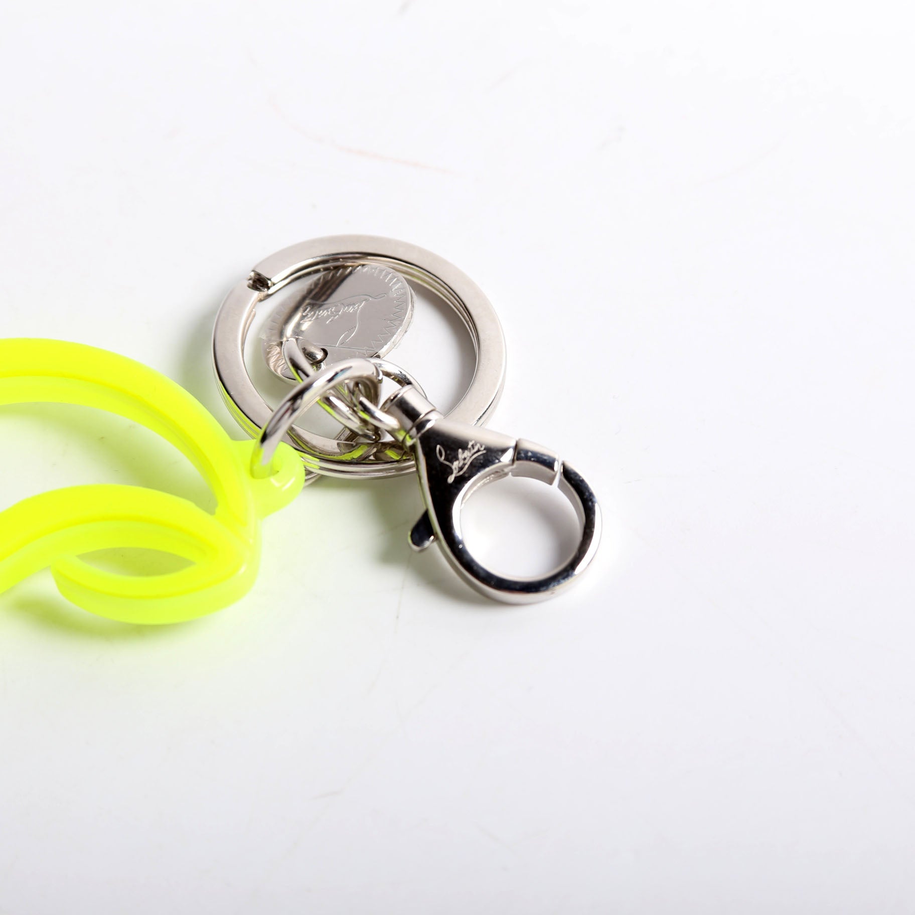 CL Logo Key Ring Silver/Yellow