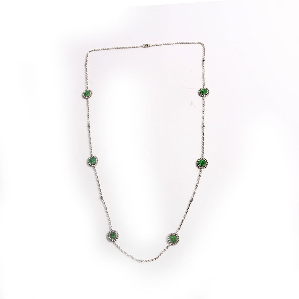 Maya Six Stone Long 925/Malachite
