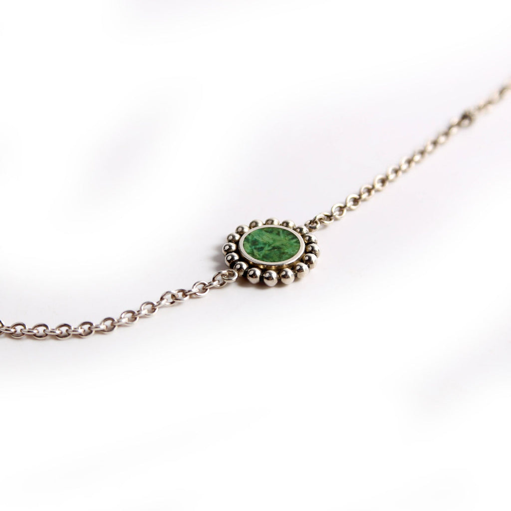 Maya Six Stone Long 925/Malachite