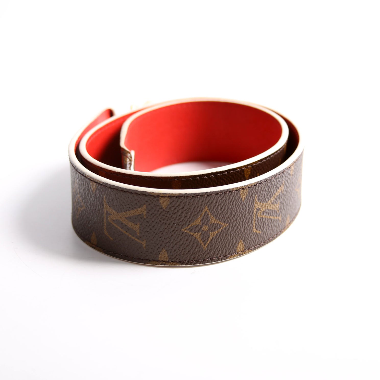 Strap: Bandouliere Monogram/Leather Red/Brown