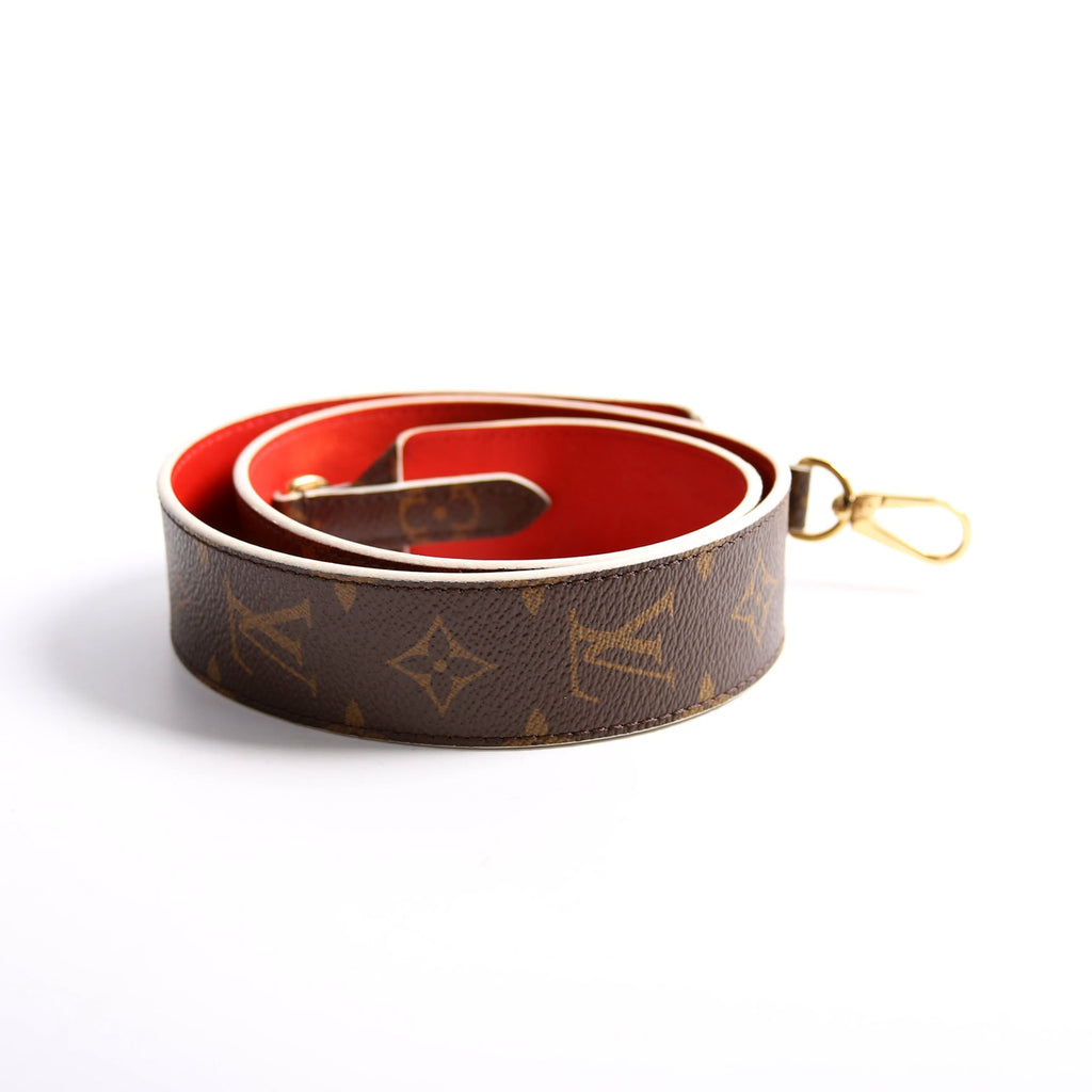 Strap: Bandouliere Monogram/Leather Red/Brown