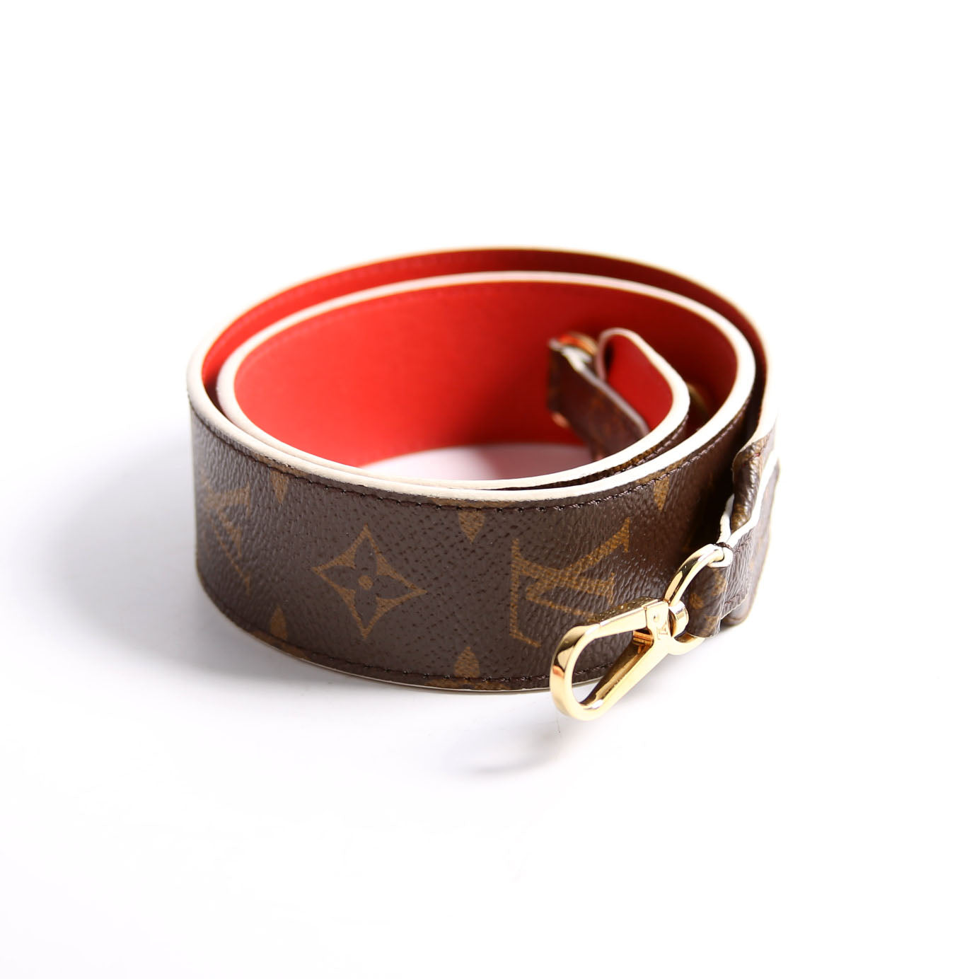 Strap: Bandouliere Monogram/Leather Red/Brown