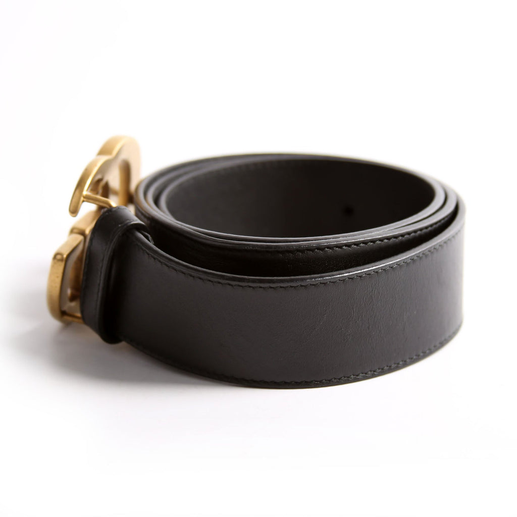 400593 Marmont GG Leather Size 90/36 Black/Gold