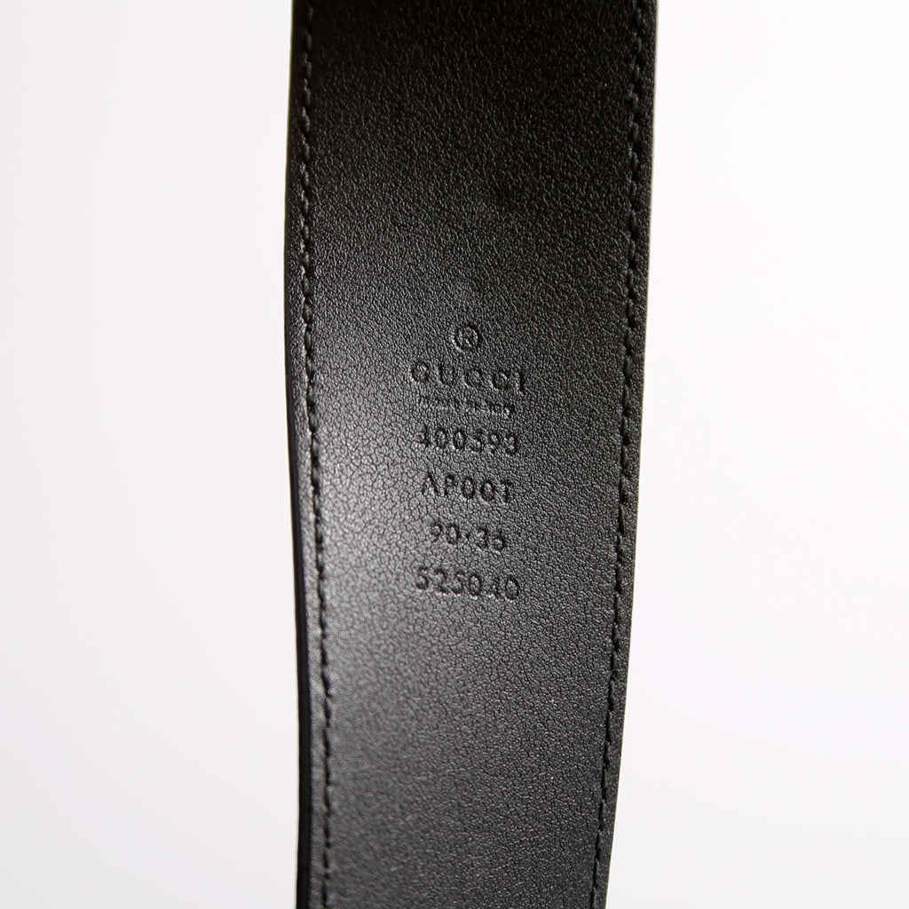 400593 Marmont GG Leather Size 90/36 Black/Gold