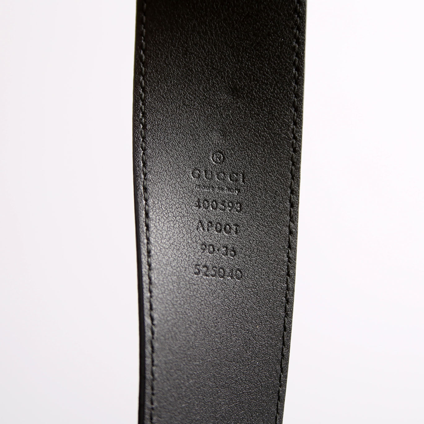 400593 Marmont GG Leather Size 90/36 Black/Gold