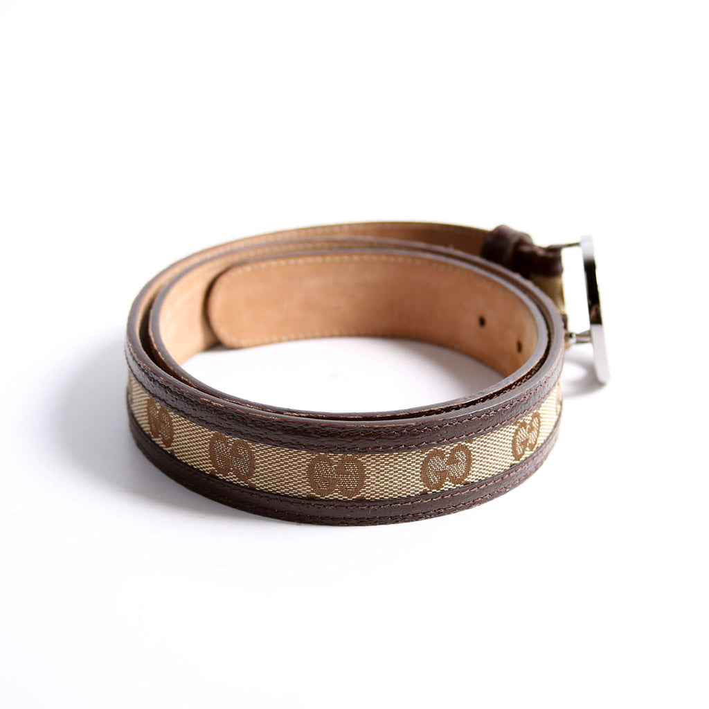 114874 GG Canvas Size 85/34 Brown/Beige/Silver