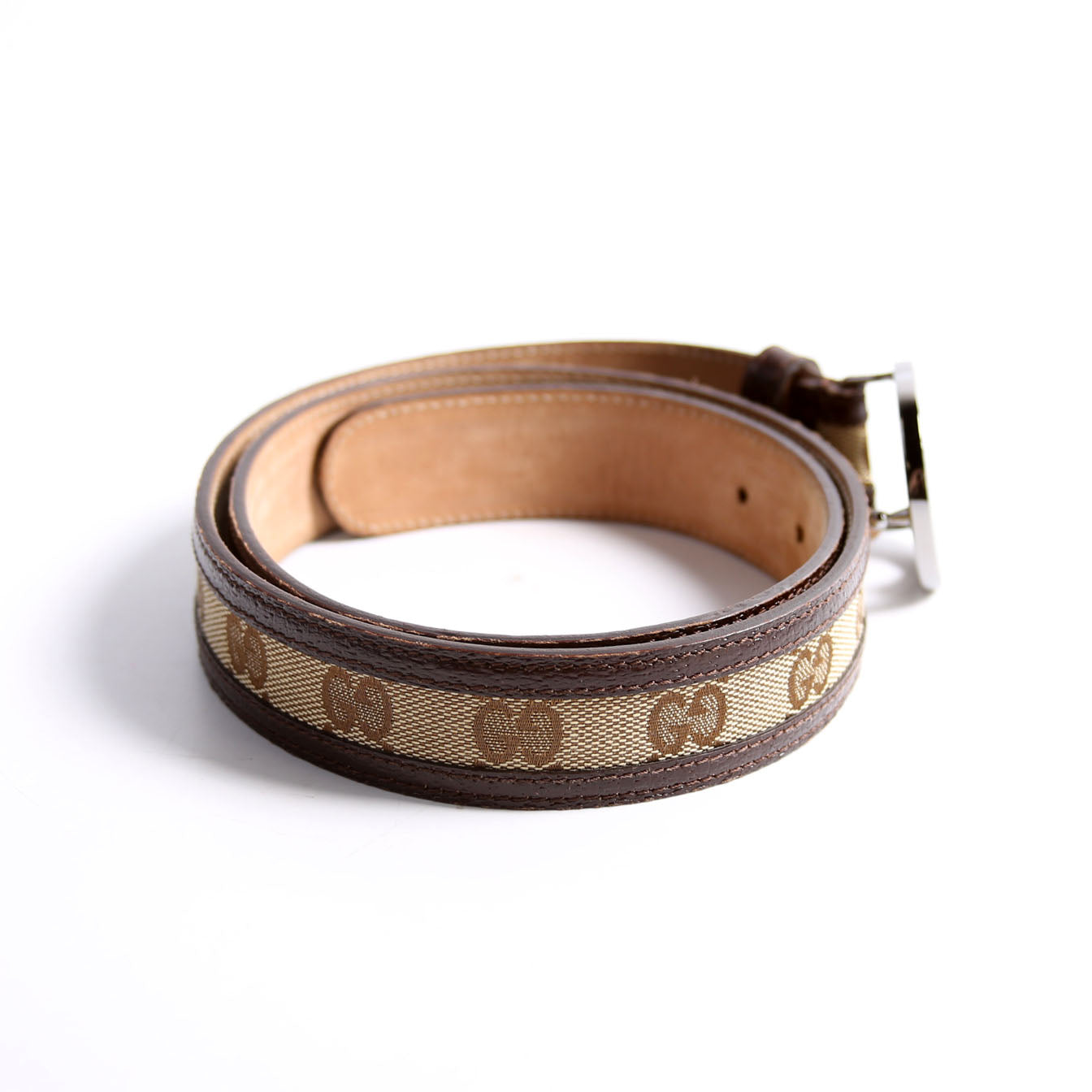 114874 GG Canvas Size 85/34 Brown/Beige/Silver