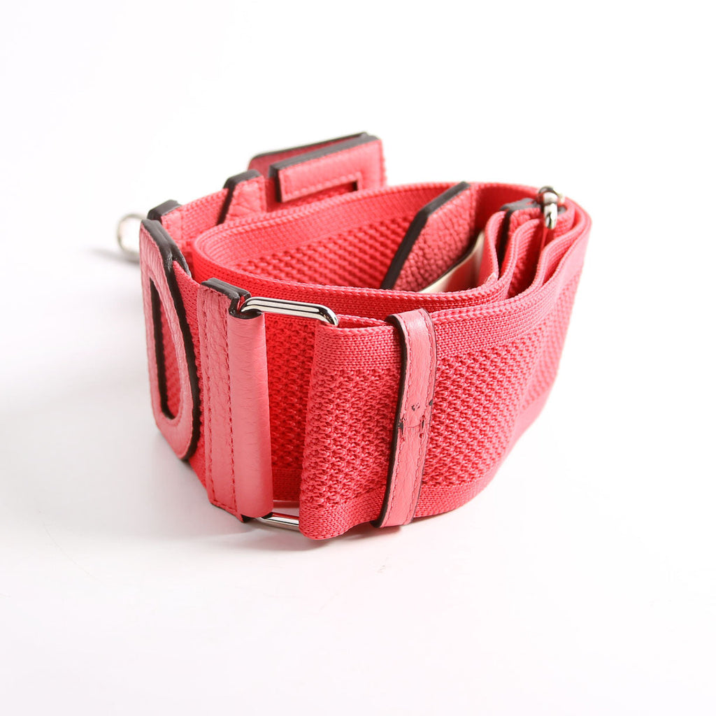 Fendi King Logo Ribbon Adj Pink/Silver