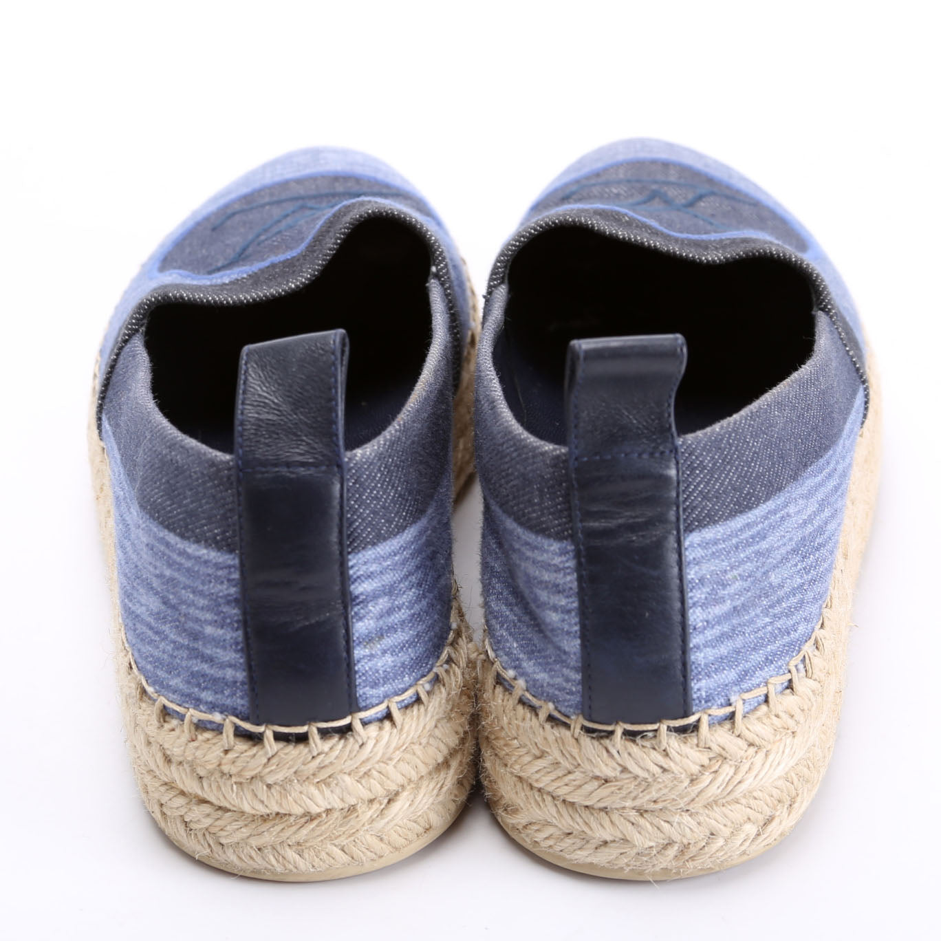 Blue Shore Denim Platform Espadrilles Size 37