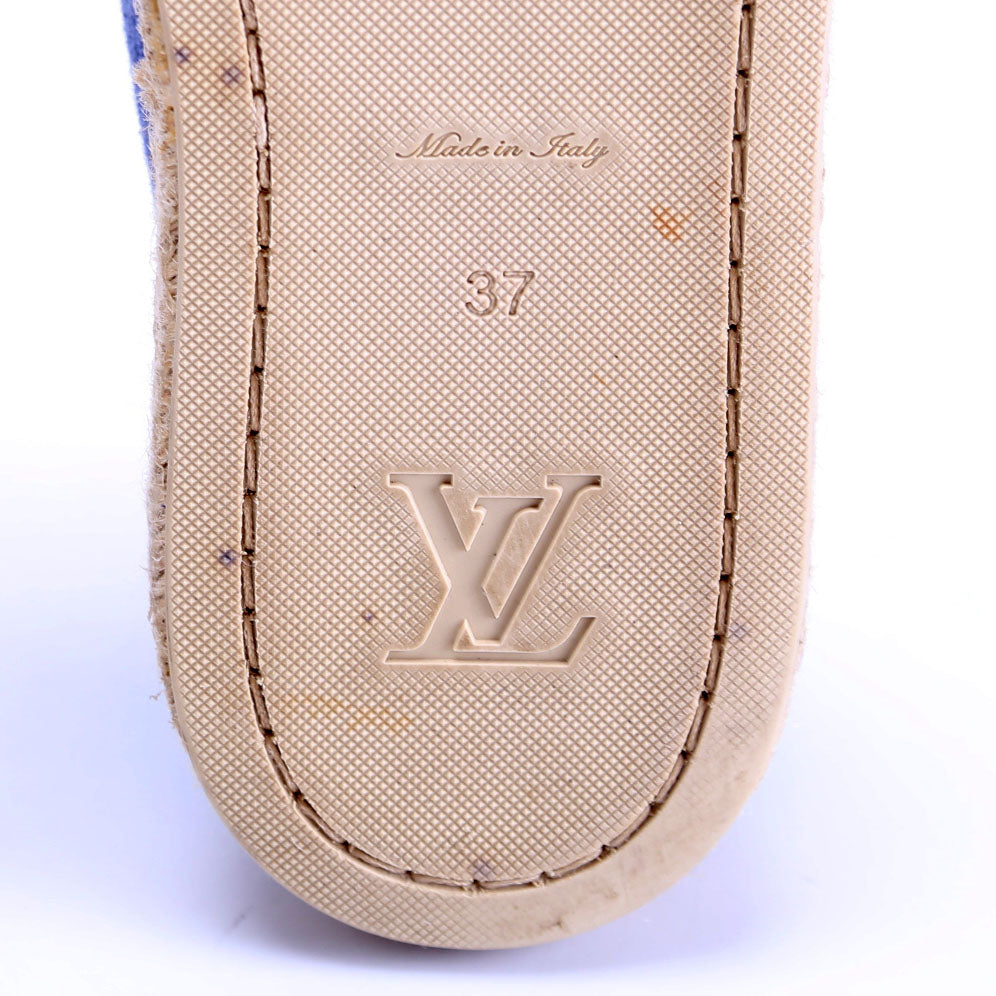 Blue Shore Denim Platform Espadrilles Size 37