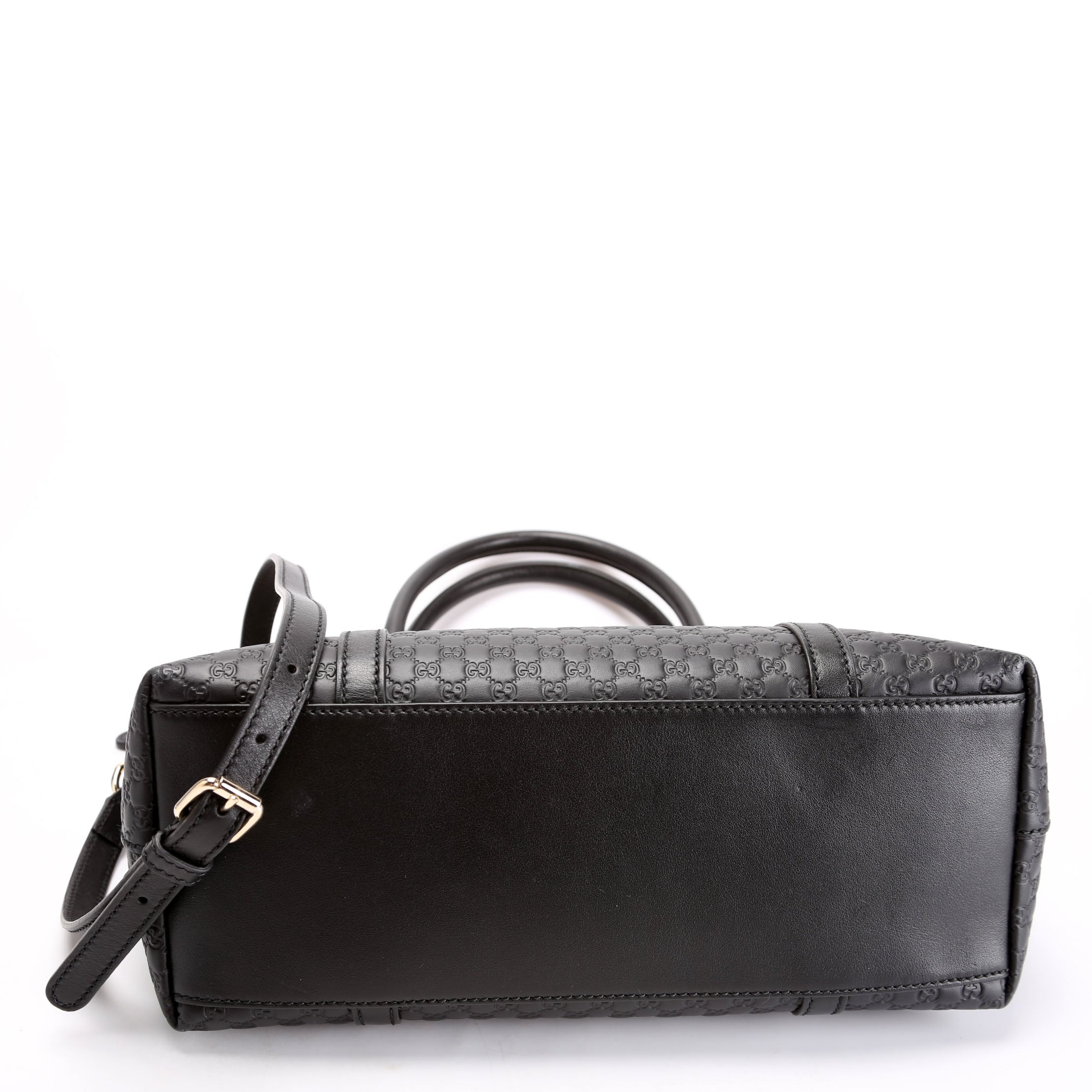 449656 Margaux Satchel Micro Guccissima Black