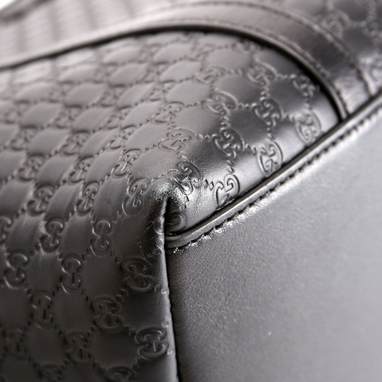 449656 Margaux Satchel Micro Guccissima Black