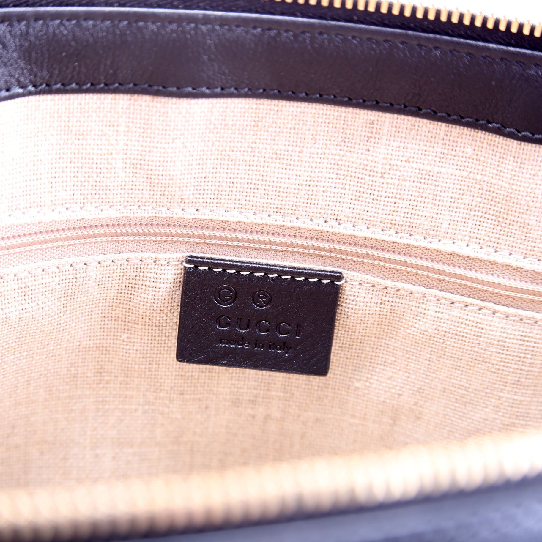 449656 Margaux Satchel Micro Guccissima Black