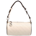 Gucci 760170 Diagonal Stitch Calfskin Blondie Mini Barrel Bag White/Silver