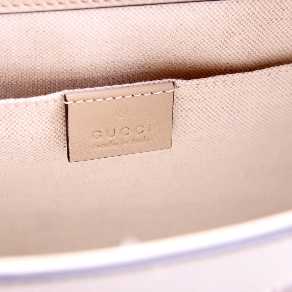 660195 Diana Small Leather Tote Taupe/Green