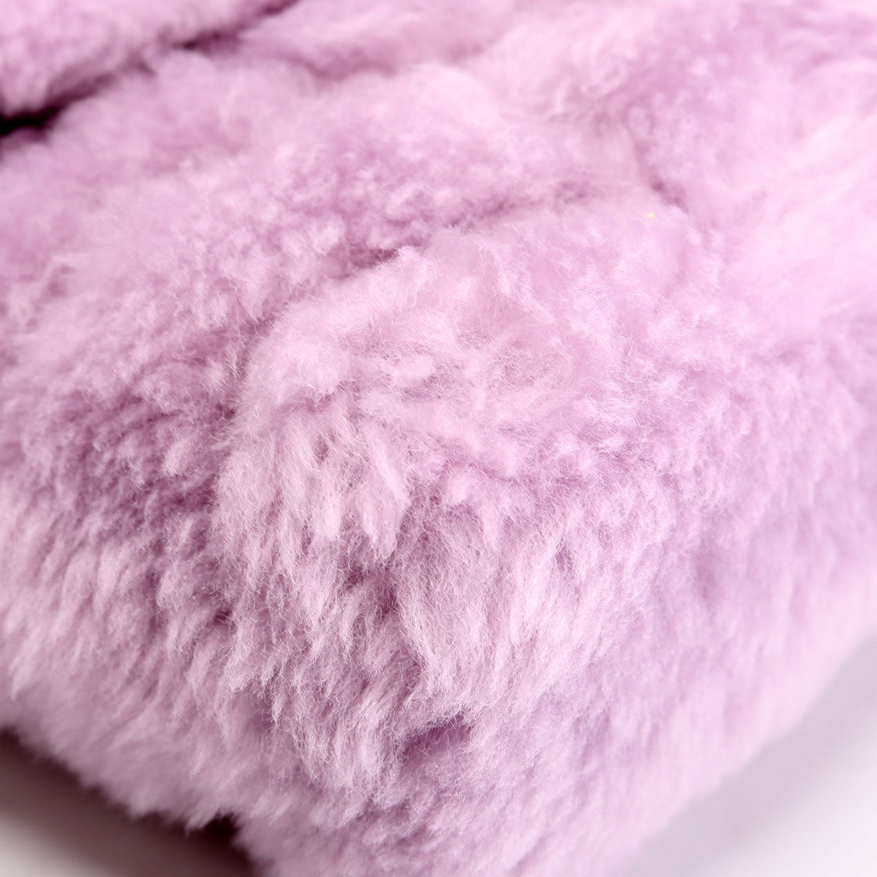 Shearling Puffer Pouch with Card Holder Purple