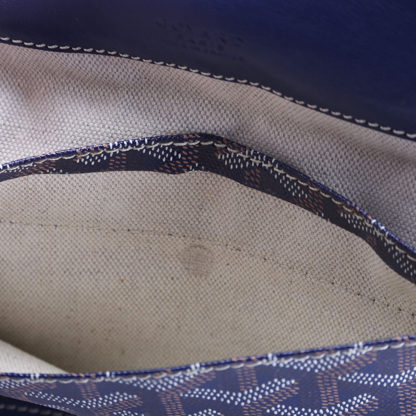 Pouch Only Goyardine Canvas Blue