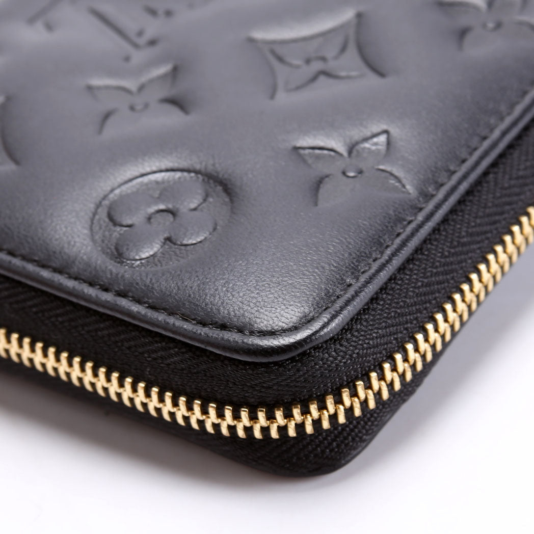 Coussin Zippy Wallet Lambskin Black