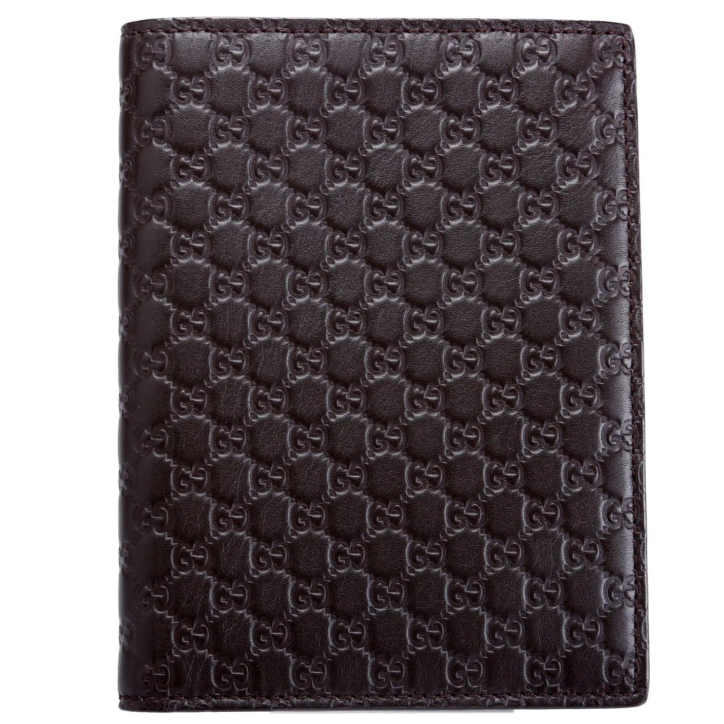 496948 Microguccissima Passport Holder Brown