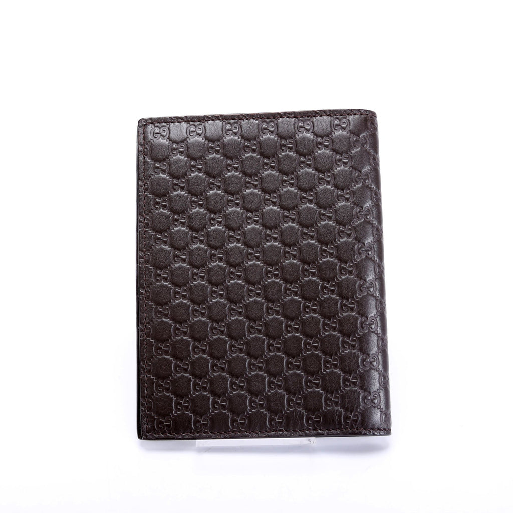 496948 Microguccissima Passport Holder Brown