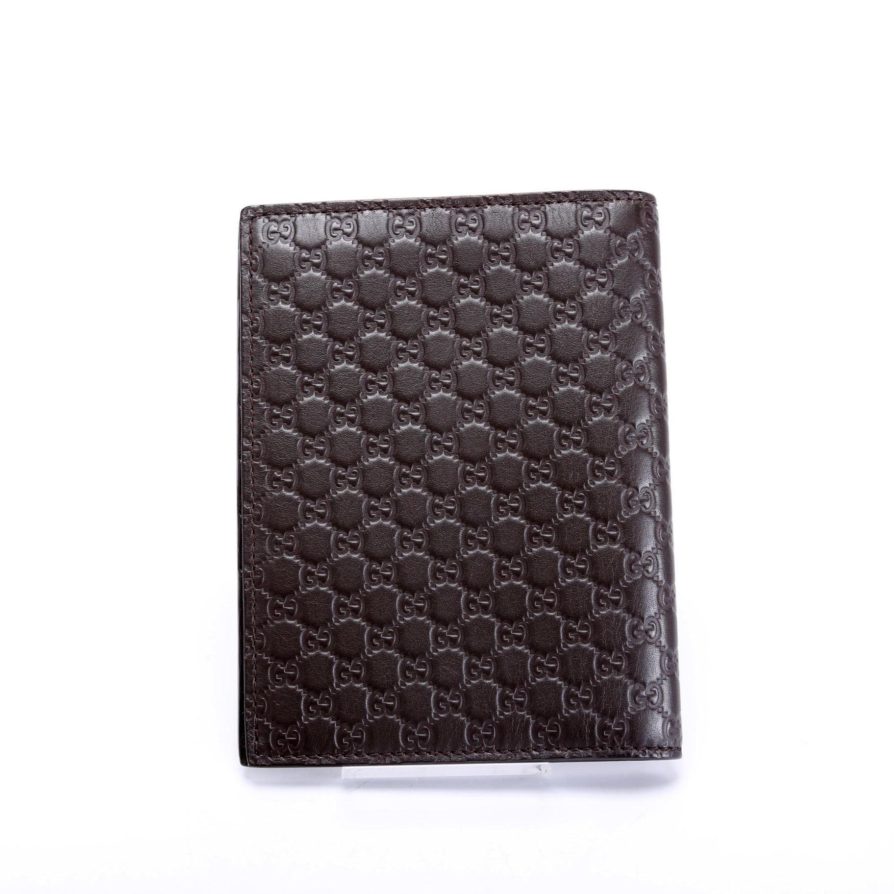 496948 Microguccissima Passport Holder Brown