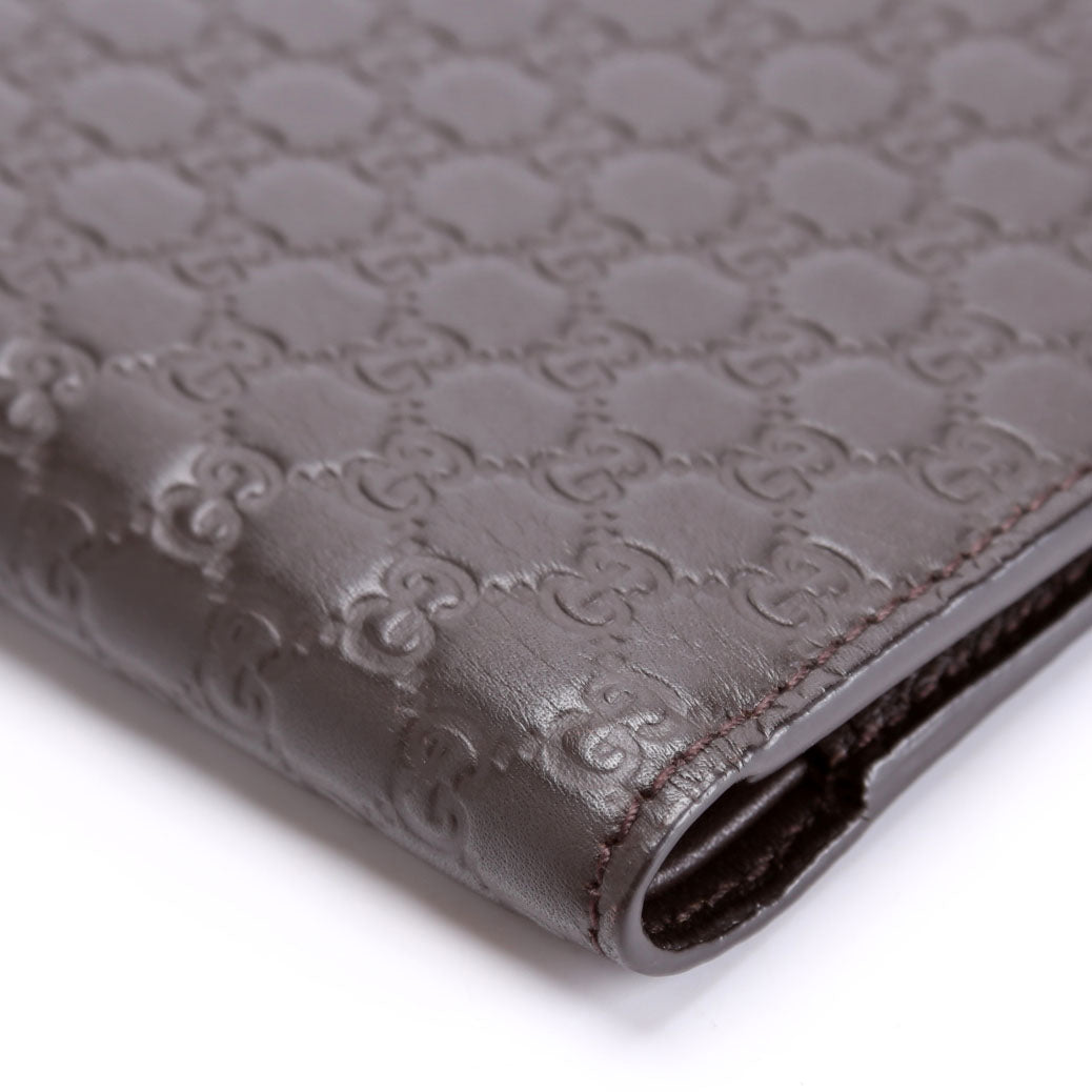 496948 Microguccissima Passport Holder Brown