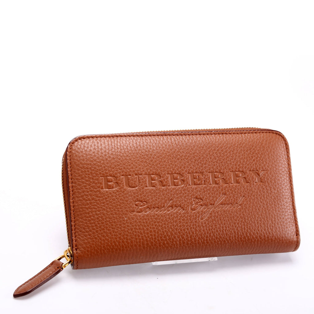 London Zip Around Wallet Grain Calfskin Brown