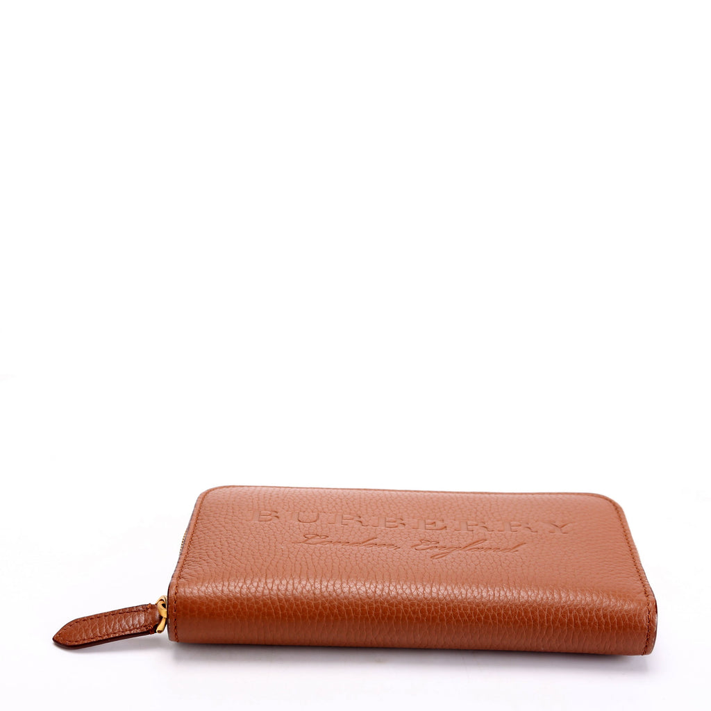 London Zip Around Wallet Grain Calfskin Brown