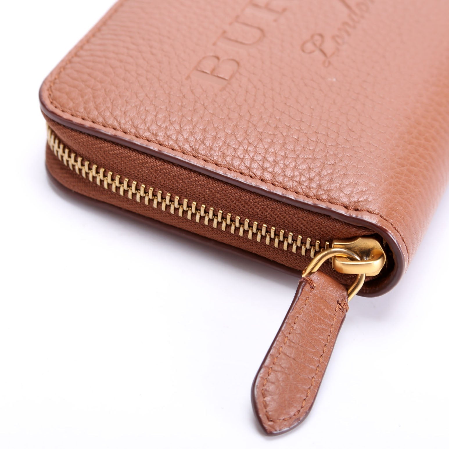 London Zip Around Wallet Grain Calfskin Brown