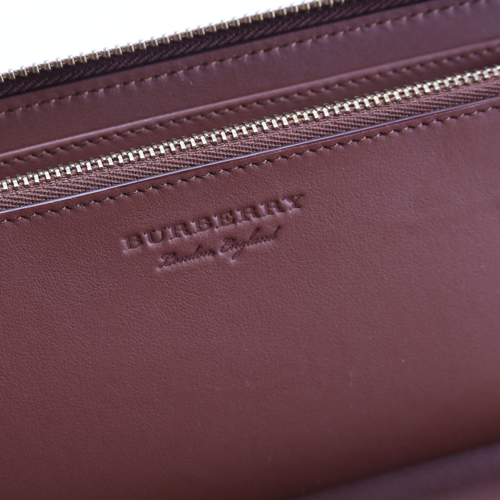 London Zip Around Wallet Grain Calfskin Brown