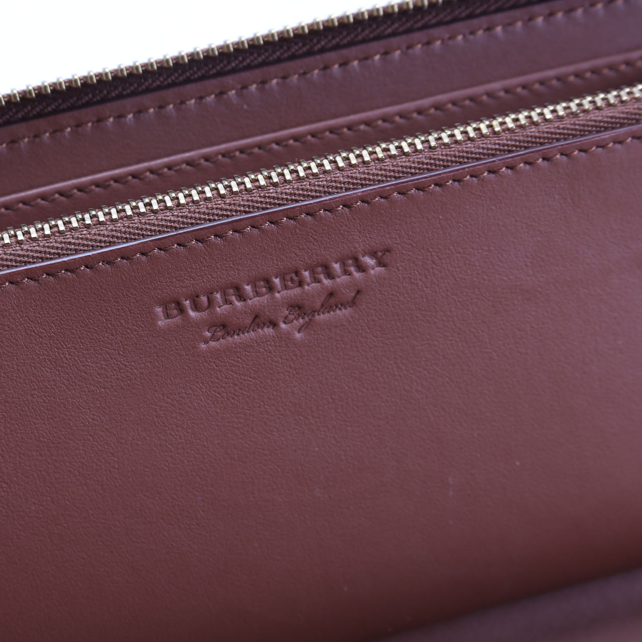 London Zip Around Wallet Grain Calfskin Brown