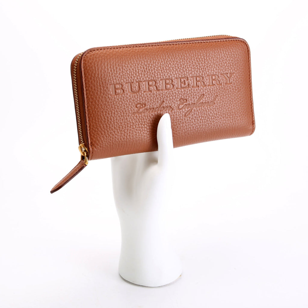 London Zip Around Wallet Grain Calfskin Brown
