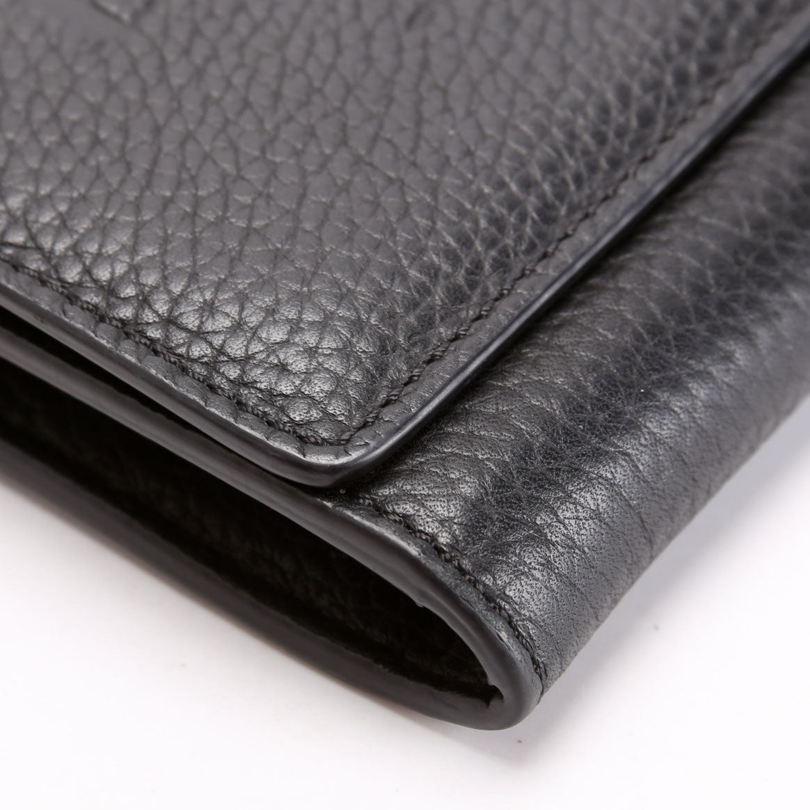 Continental Flap Wallet Grain Leather Black