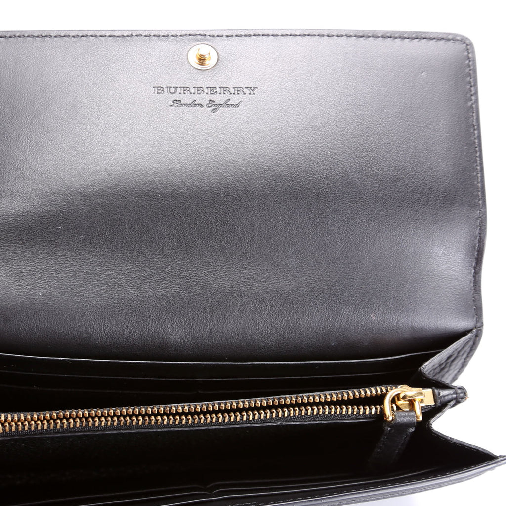Continental Flap Wallet Grain Leather Black