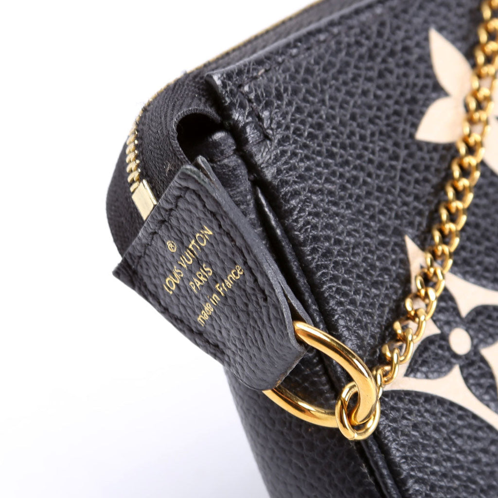 Pochette Accessories Mini Bicolor Empreinte Black/Beige