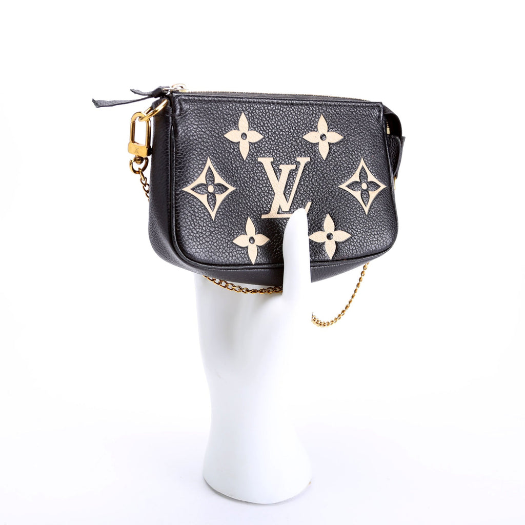 Pochette Accessories Mini Bicolor Empreinte Black/Beige