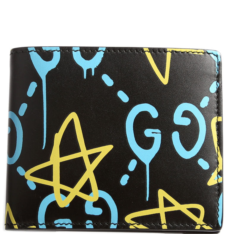 448463 Gucci Ghost Leather Bifold Wallet