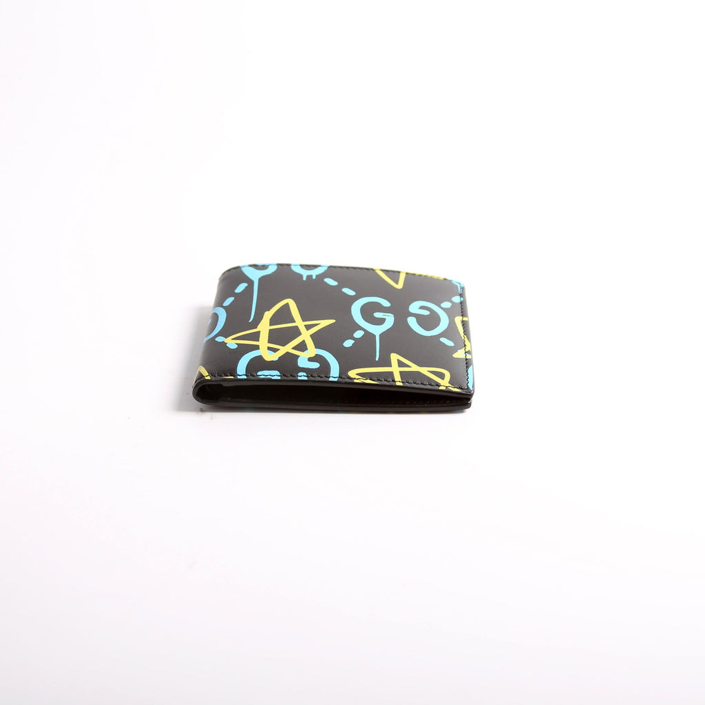 448463 Gucci Ghost Leather Bifold Wallet