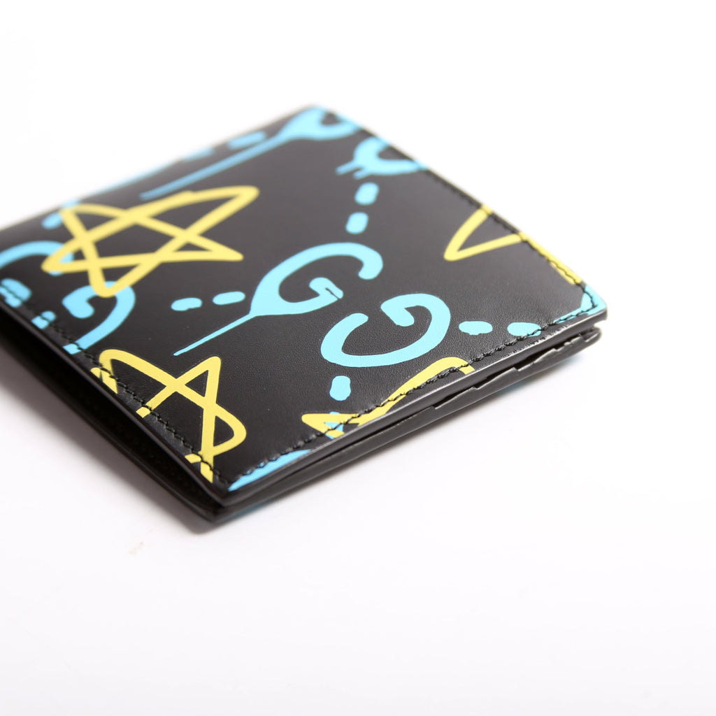 448463 Gucci Ghost Leather Bifold Wallet