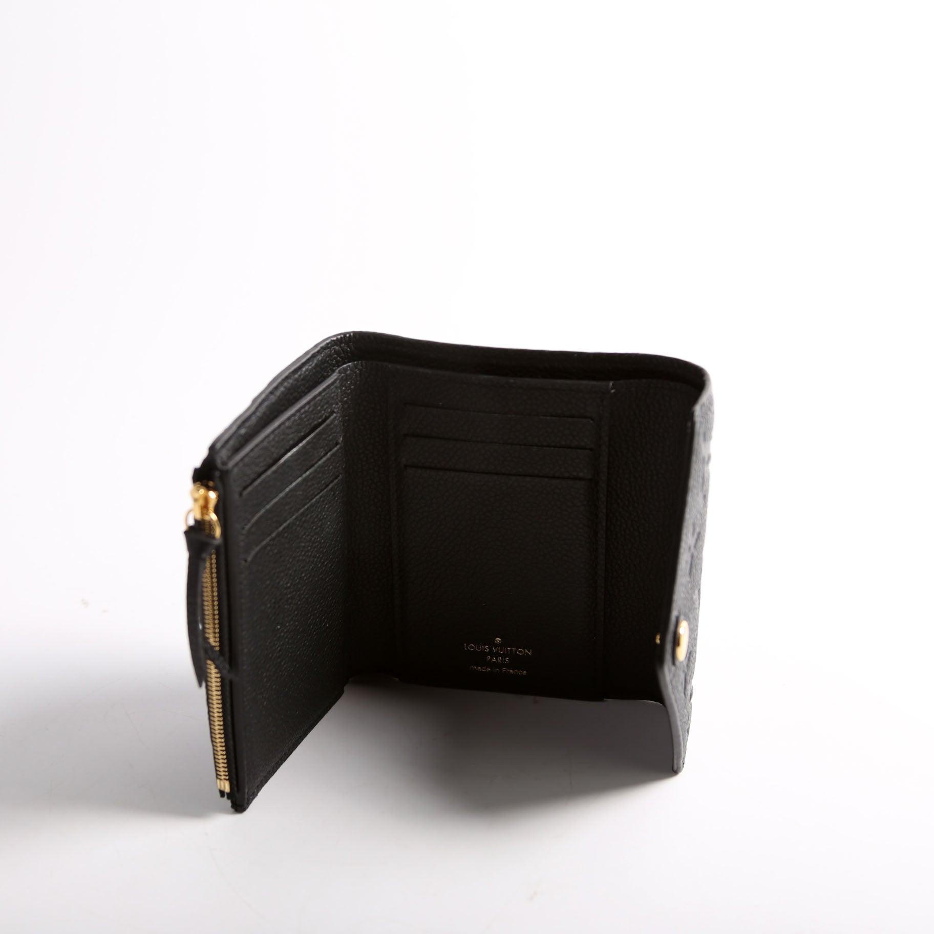 Victorine Wallet Empreinte Black/Gold