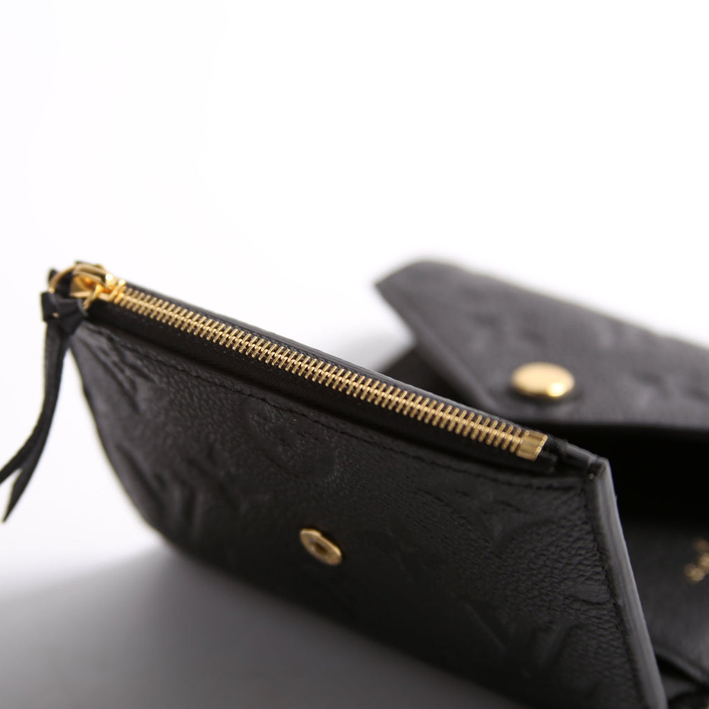 Victorine Wallet Empreinte Black/Gold