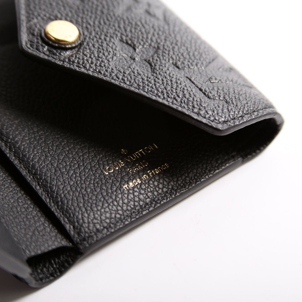 Victorine Wallet Empreinte Black/Gold