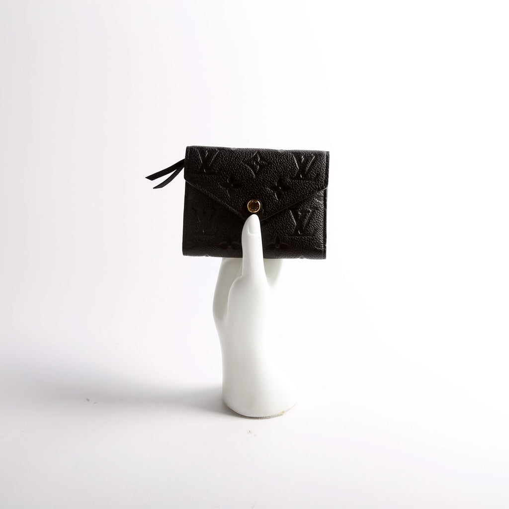 Victorine Wallet Empreinte Black/Gold
