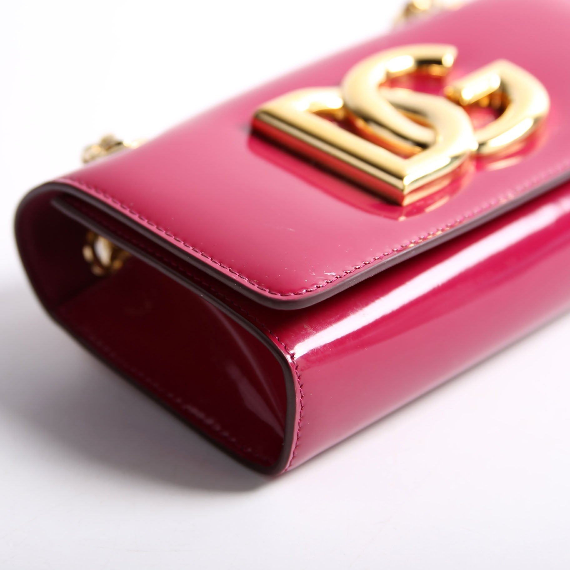 3.5 Phone Bag Patent Pink/Gold