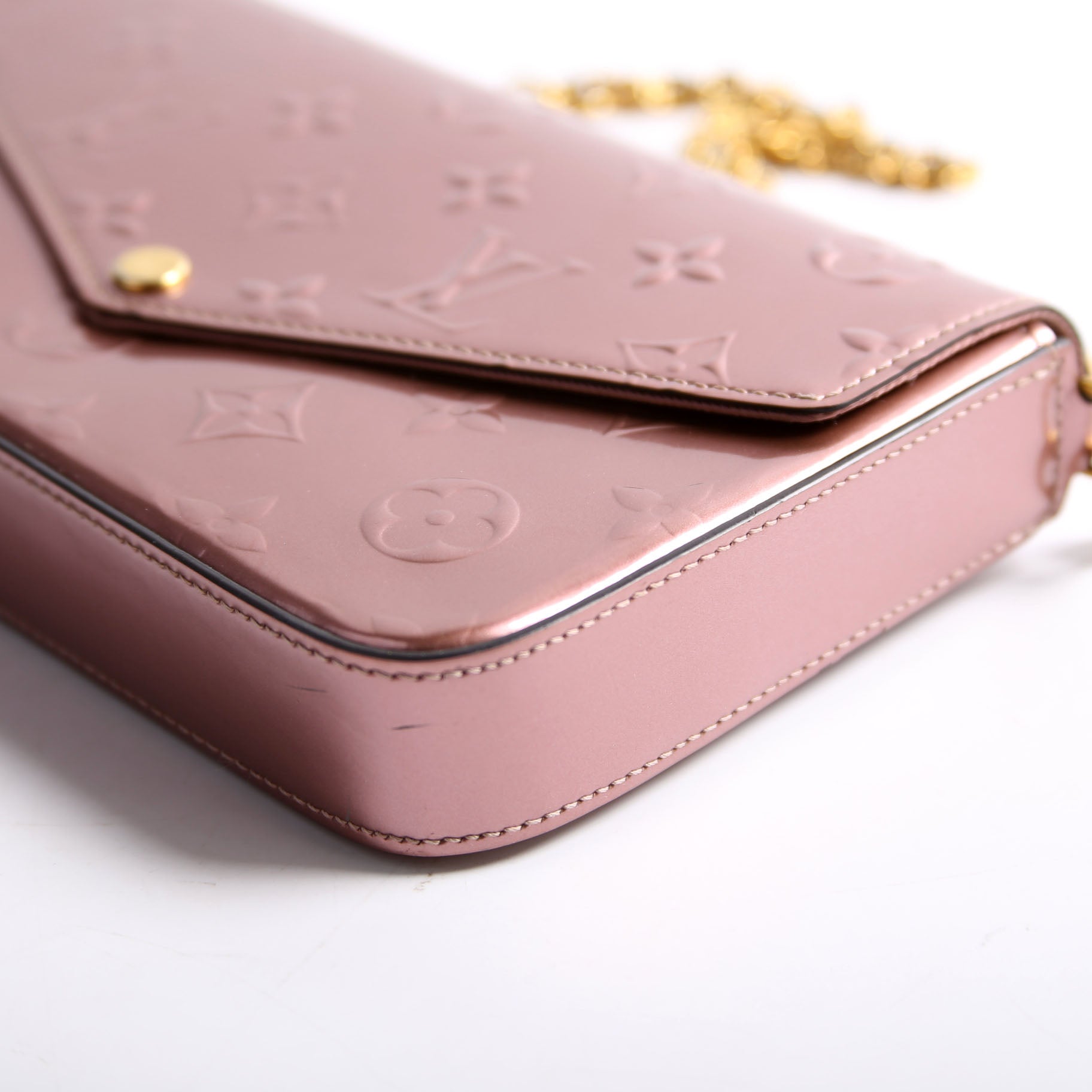 Pochette Felicie Metallic Vernis Pink