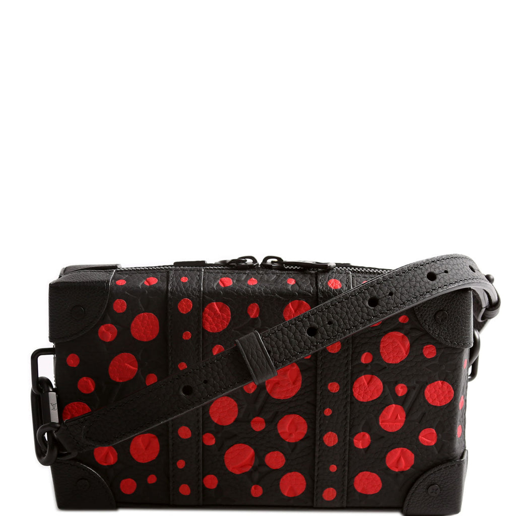 LV x YK Soft Trunk Wallet Taurillon Monogram Dots Black/Red