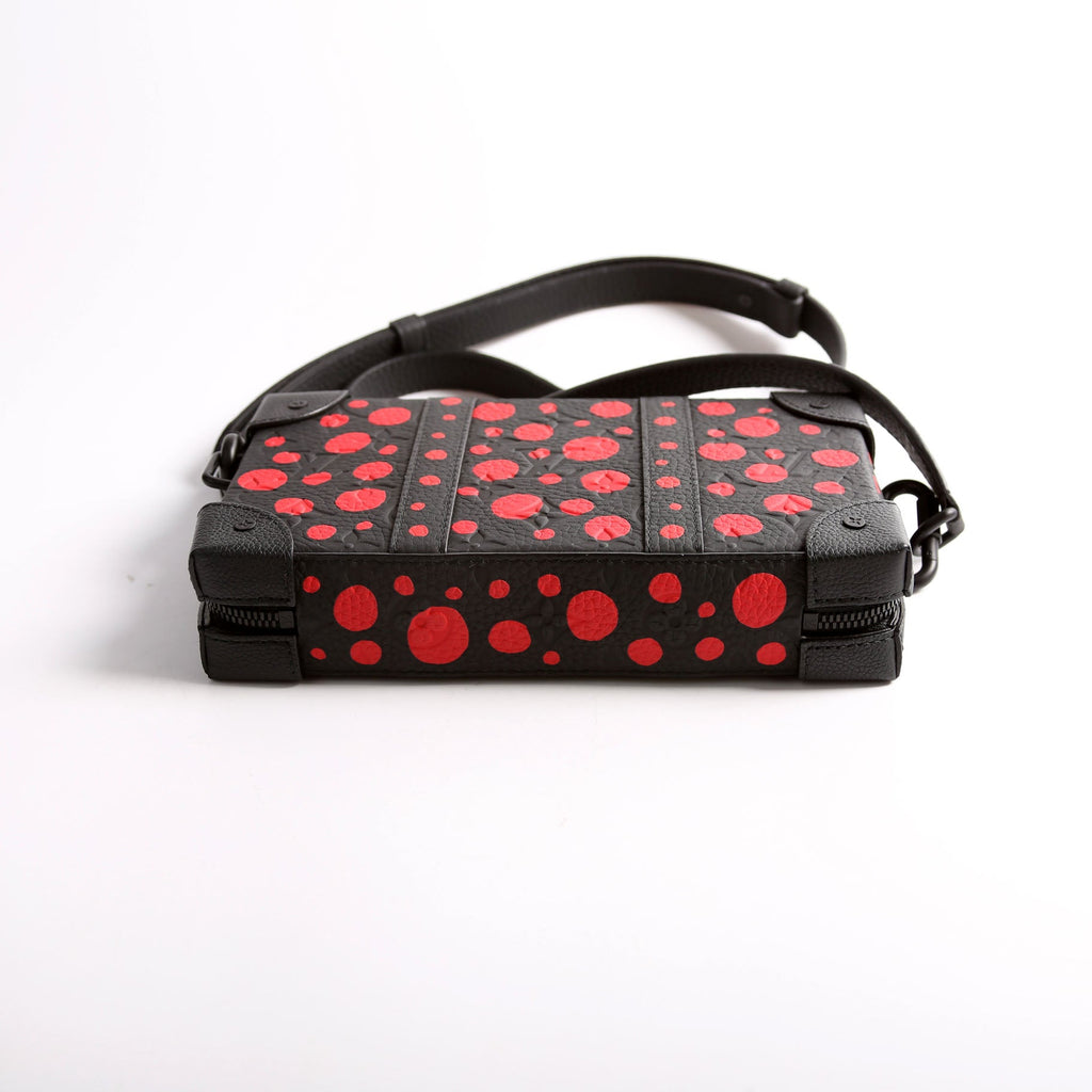 LV x YK Soft Trunk Wallet Taurillon Monogram Dots Black/Red