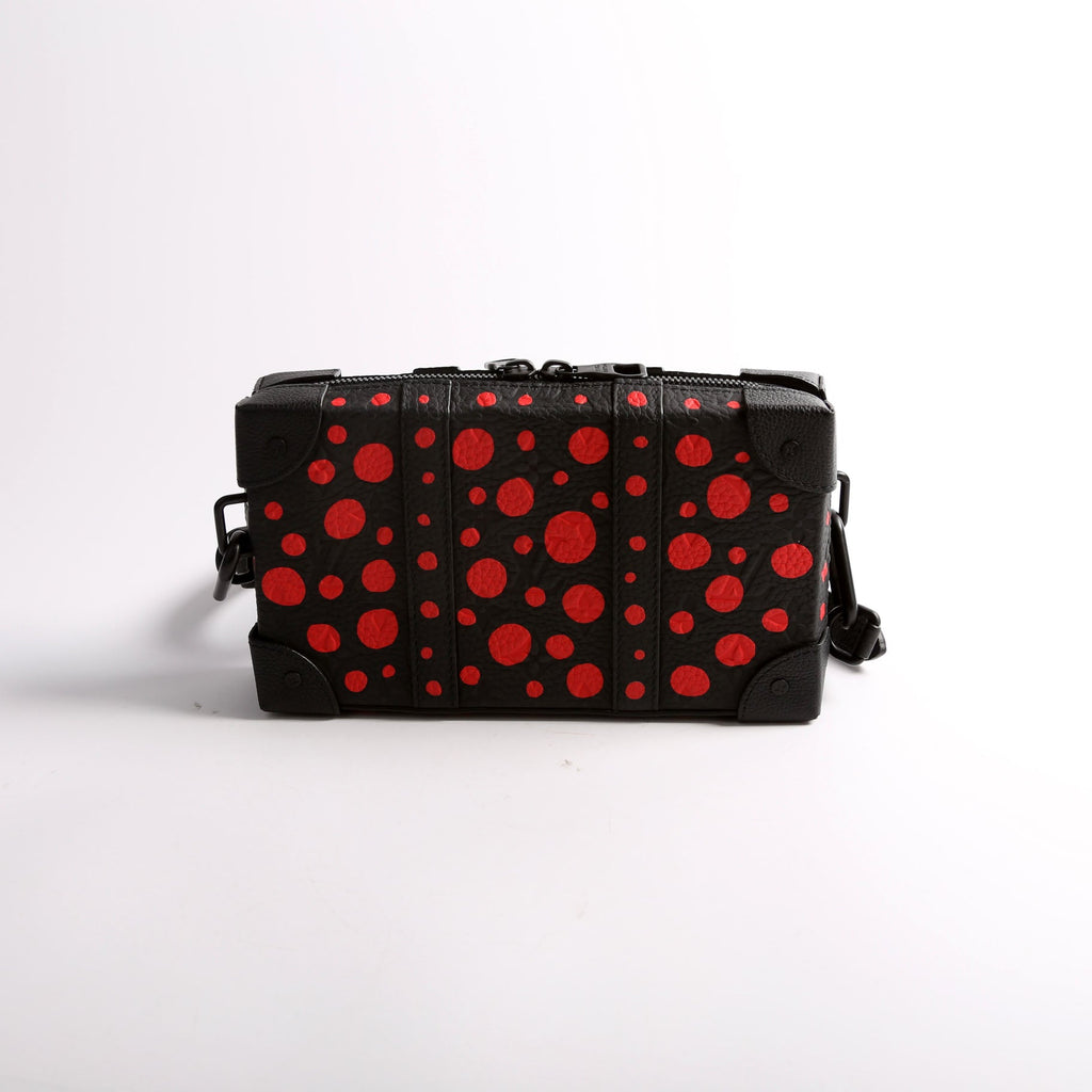 LV x YK Soft Trunk Wallet Taurillon Monogram Dots Black/Red