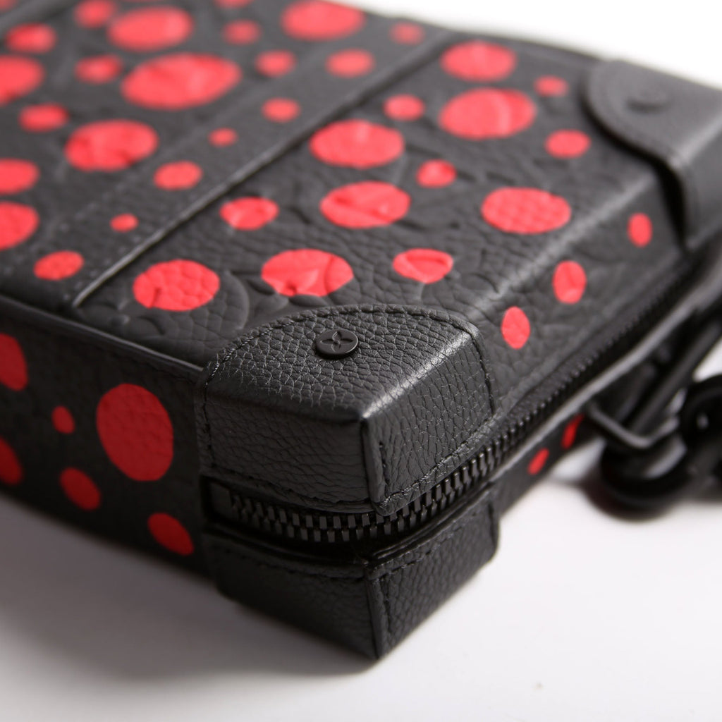 LV x YK Soft Trunk Wallet Taurillon Monogram Dots Black/Red